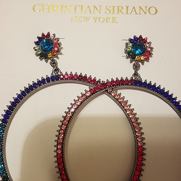 Christian Siriano Jewelry Rainbow Hoop Earrings New In Box Poshmark